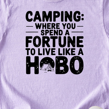Spend a Fortune Camping Kids Cotton T-Shirt