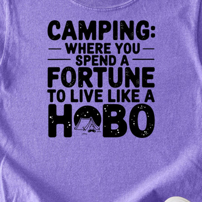 Spend a Fortune Camping Kids Cotton T-Shirt
