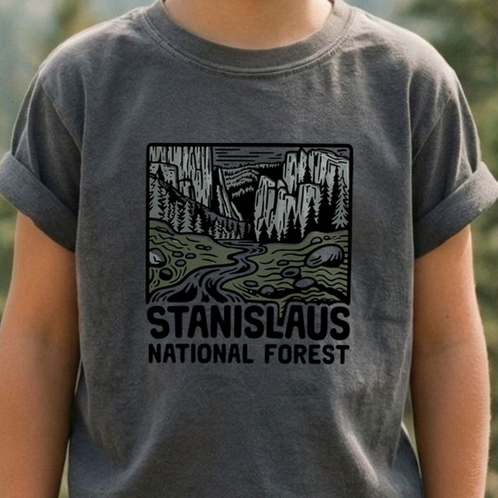 Stanislaus National Forest Kids Cotton T-Shirt