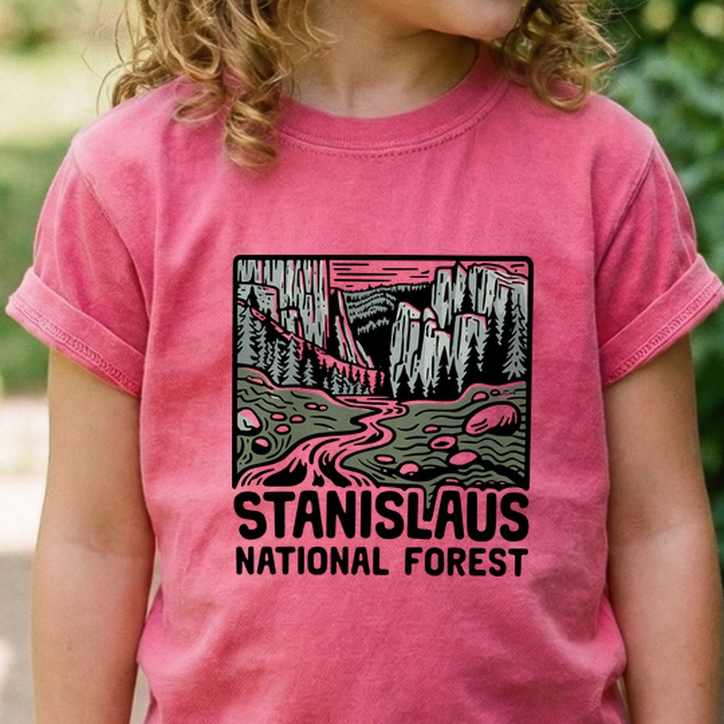 Stanislaus National Forest Kids Cotton T-Shirt
