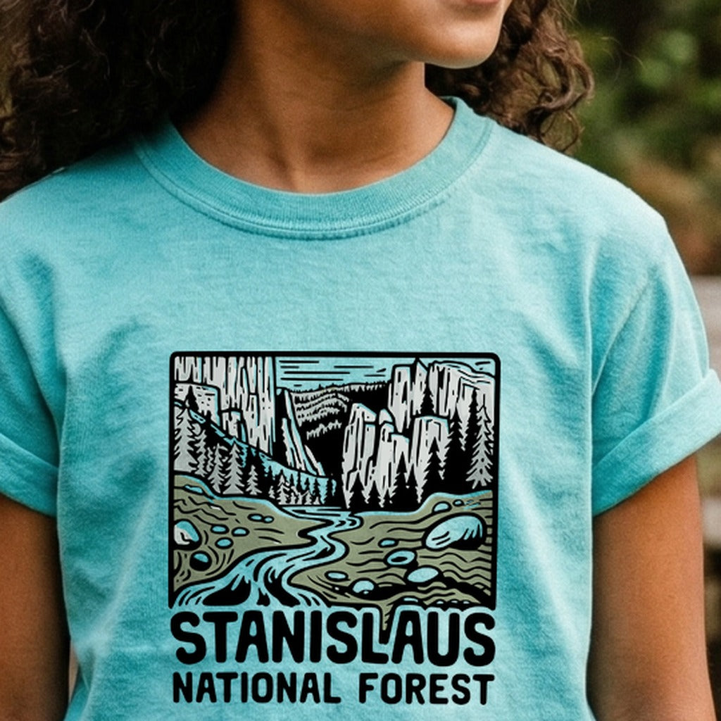 Stanislaus National Forest Kids Cotton T-Shirt