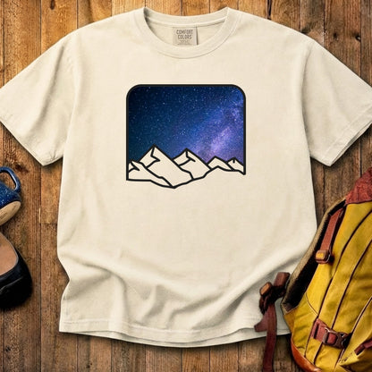 Starry Peaks Cotton T-Shirt