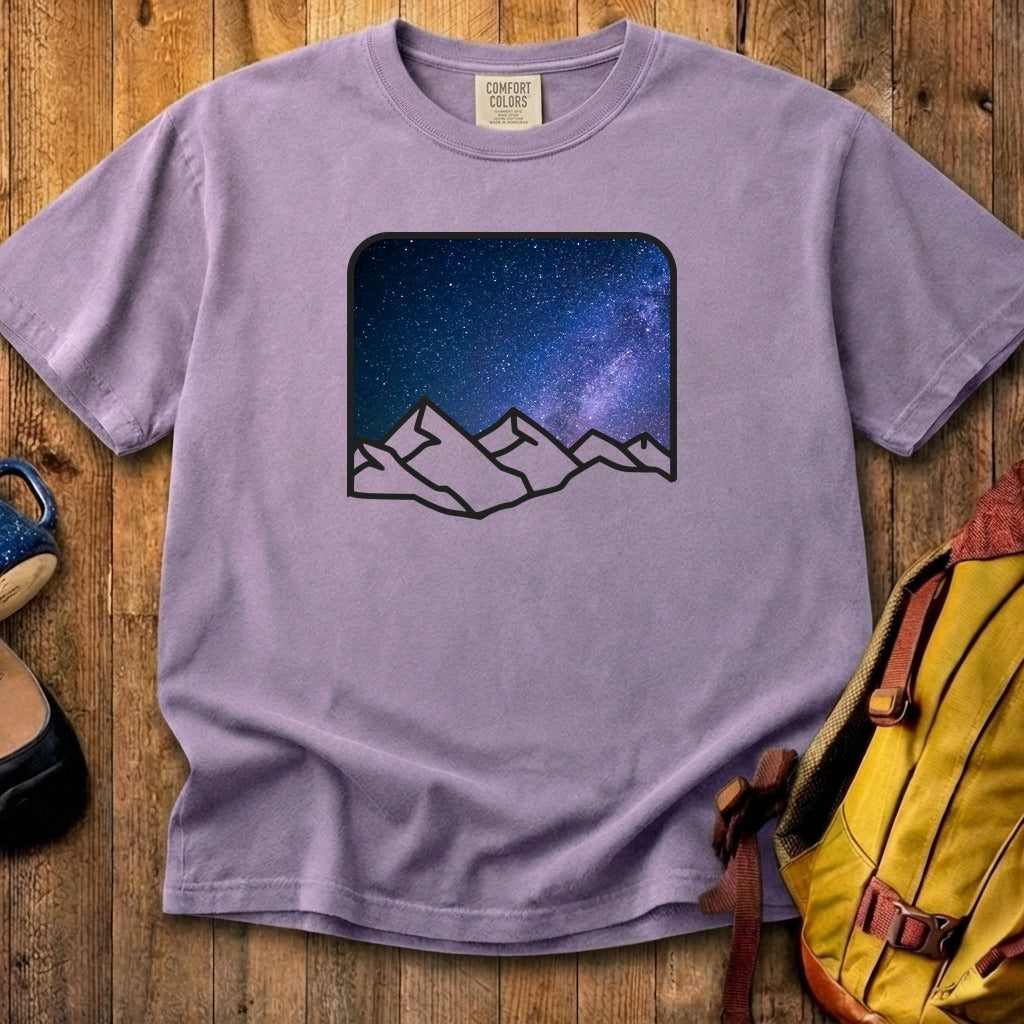 Starry Peaks Cotton T-Shirt
