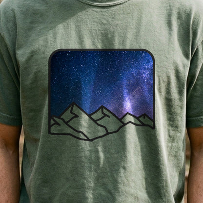 Starry Peaks Cotton T-Shirt