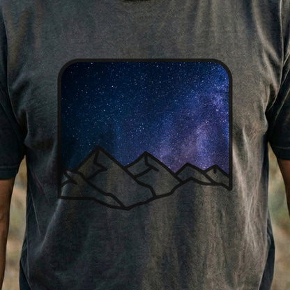 Starry Peaks Cotton T-Shirt