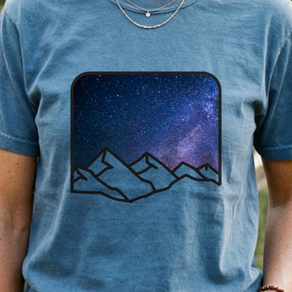 Starry Peaks Cotton T-Shirt