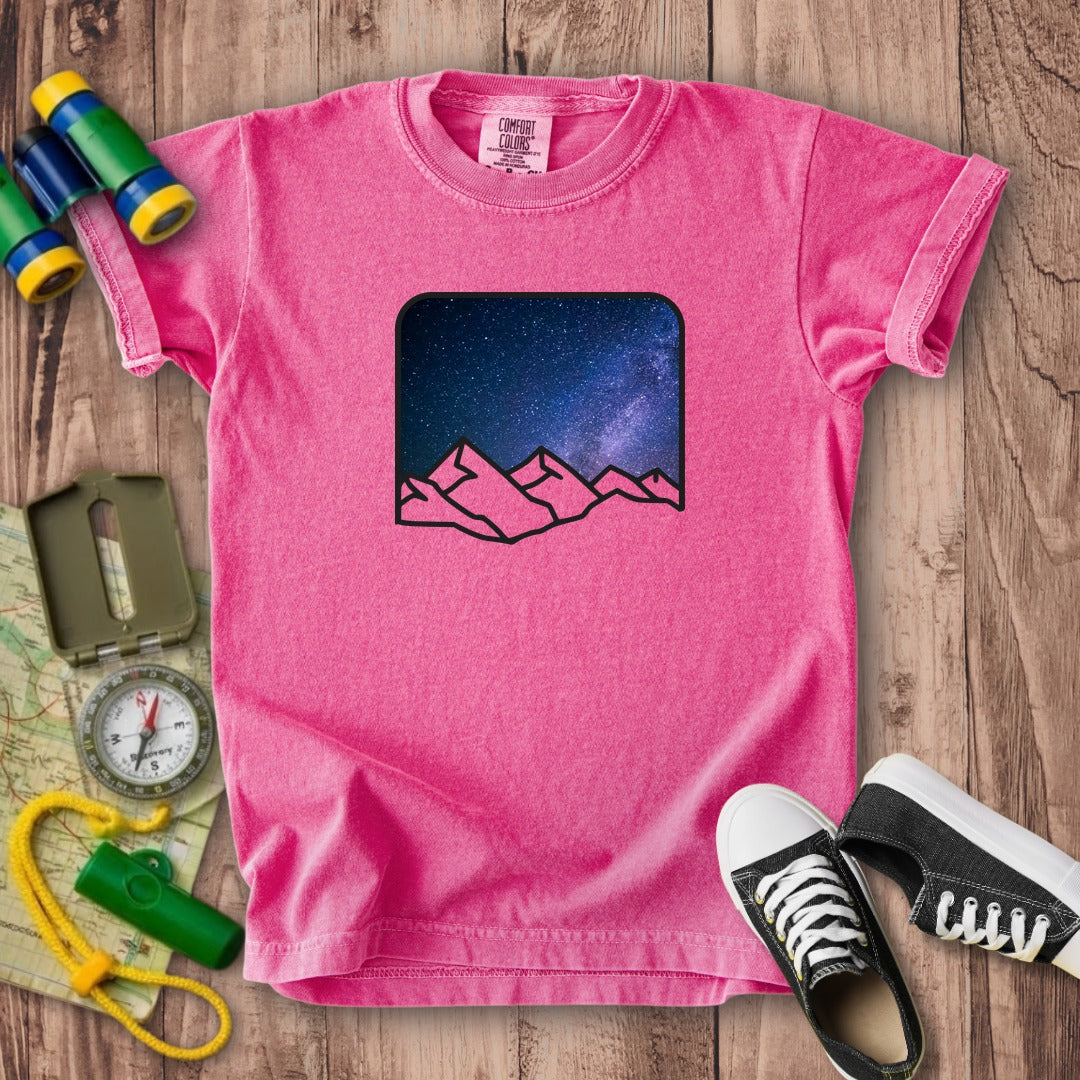 Starry Peaks Kids Cotton T-Shirt