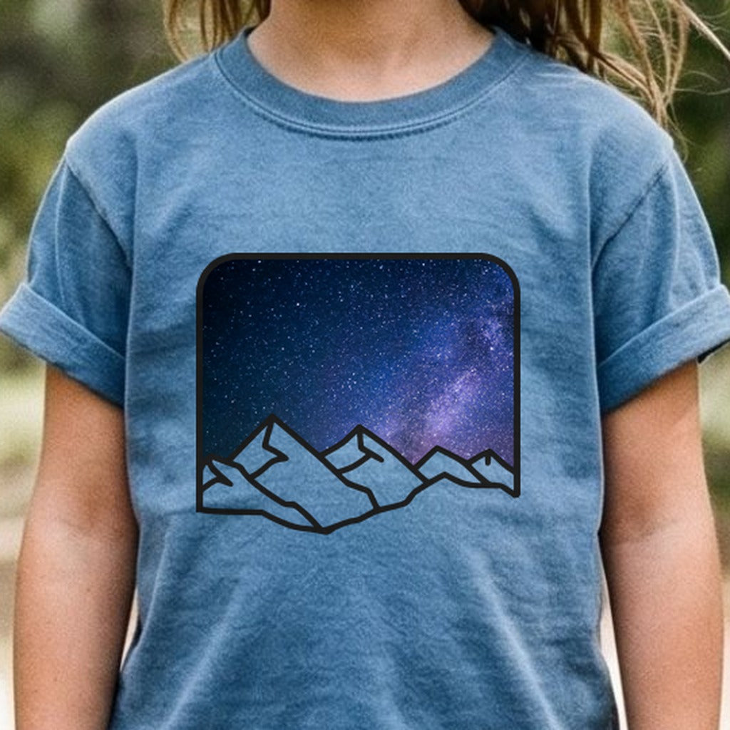 Starry Peaks Kids Cotton T-Shirt