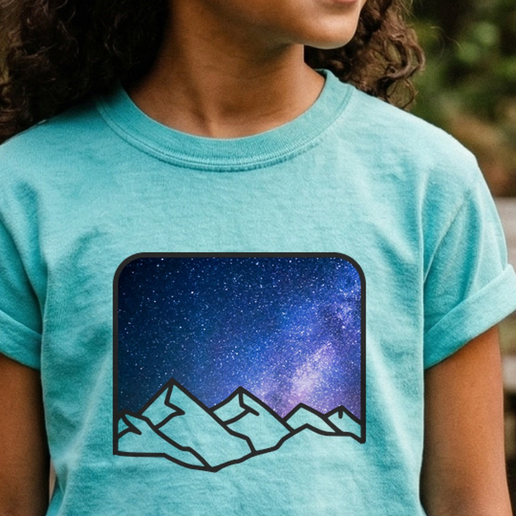 Starry Peaks Kids Cotton T-Shirt