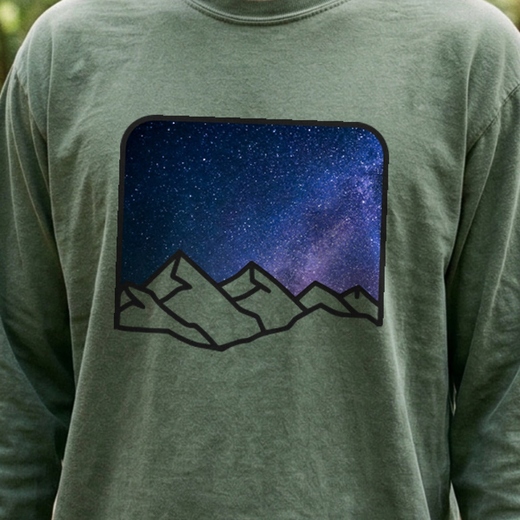 Starry Peaks Cotton Long Sleeve