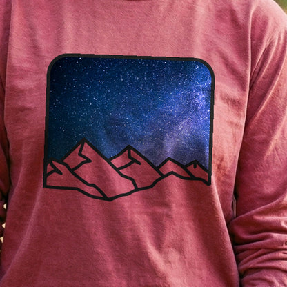 Starry Peaks Cotton Long Sleeve