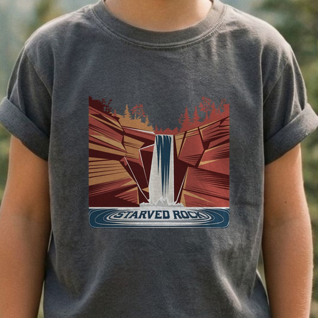 Starved Rock State Park Kids Cotton T-Shirt