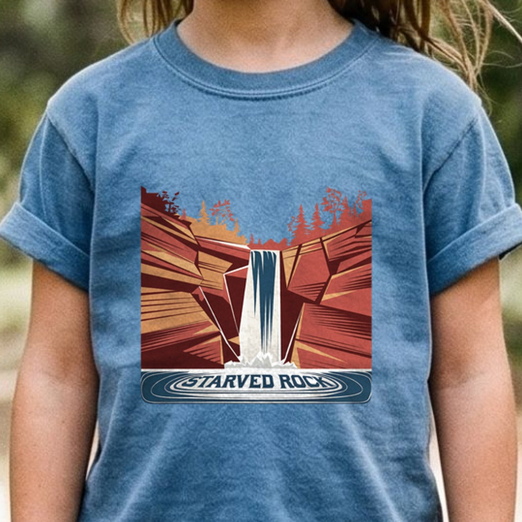 Starved Rock State Park Kids Cotton T-Shirt