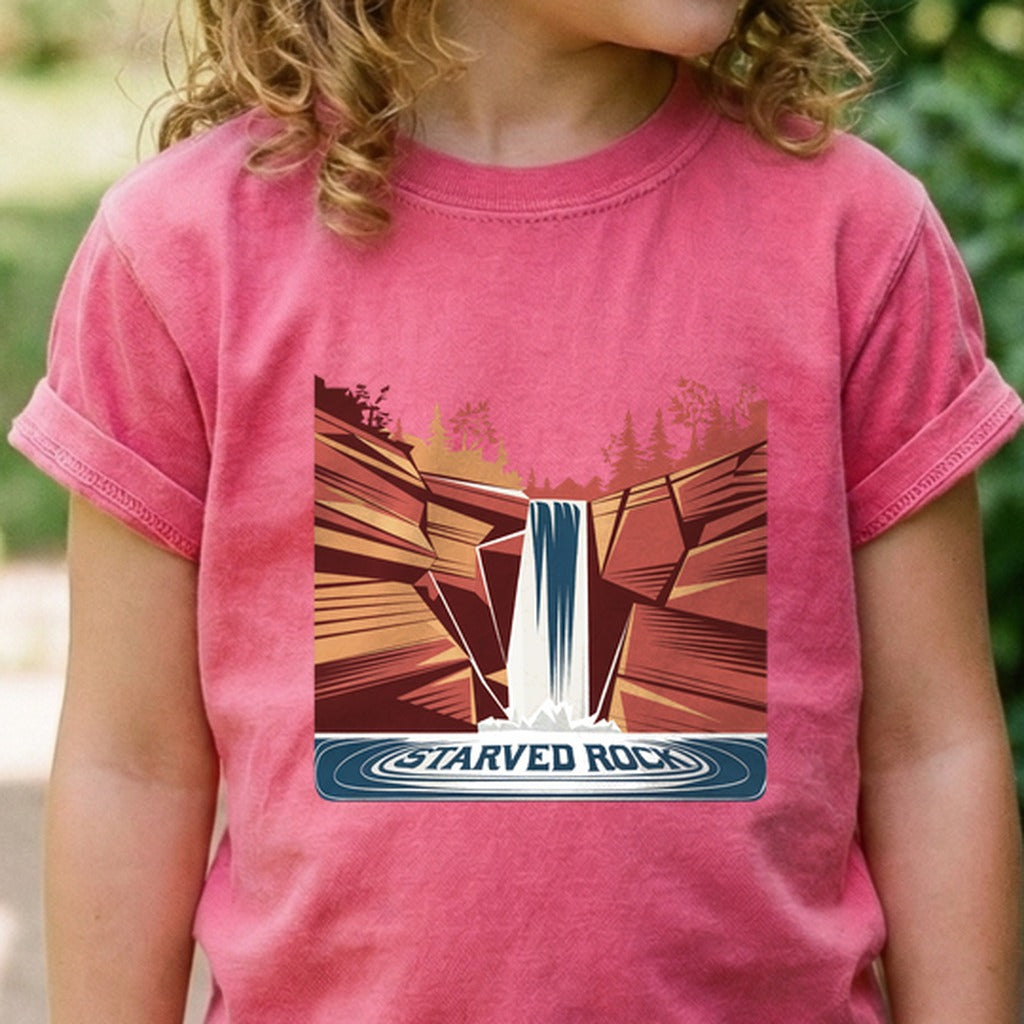Starved Rock State Park Kids Cotton T-Shirt