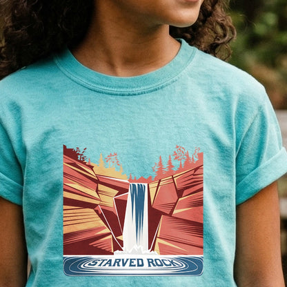 Starved Rock State Park Kids Cotton T-Shirt