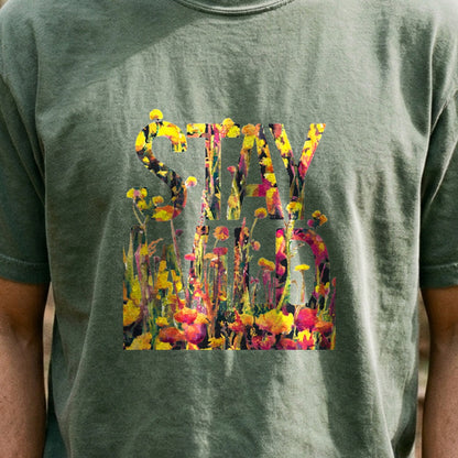 Stay Wild Wildflower Cotton T-Shirt