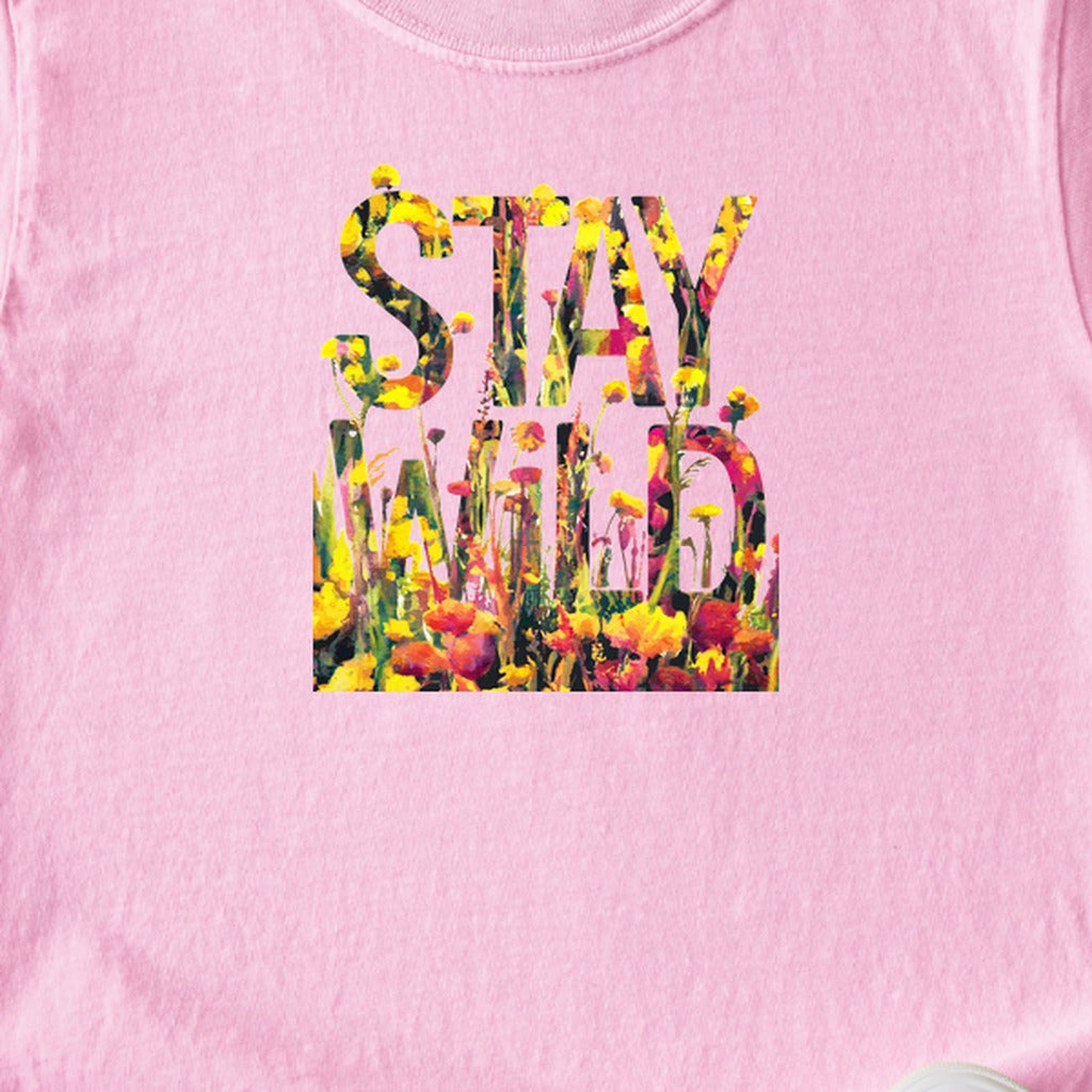 Stay Wild Wildflower Kids Cotton T-Shirt