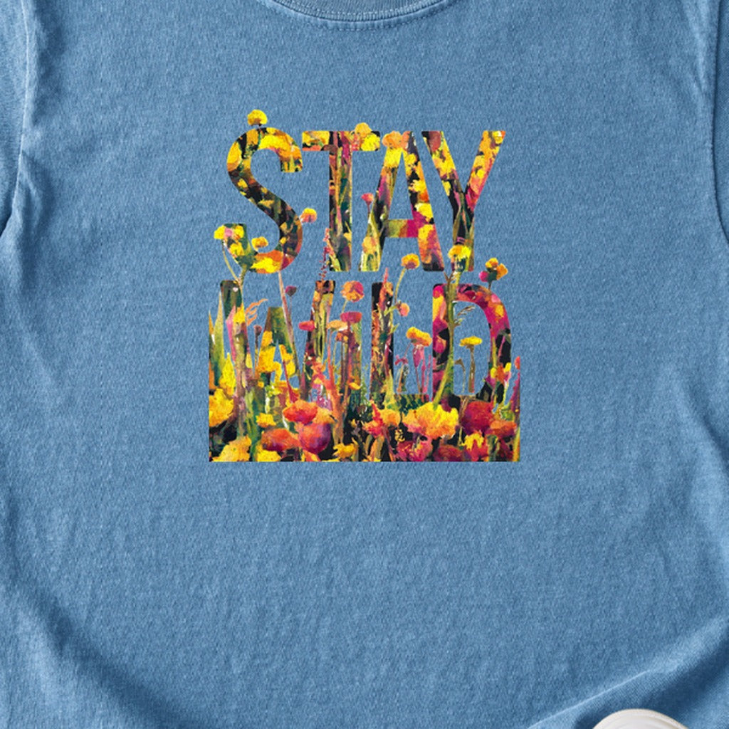 Stay Wild Wildflower Kids Cotton T-Shirt