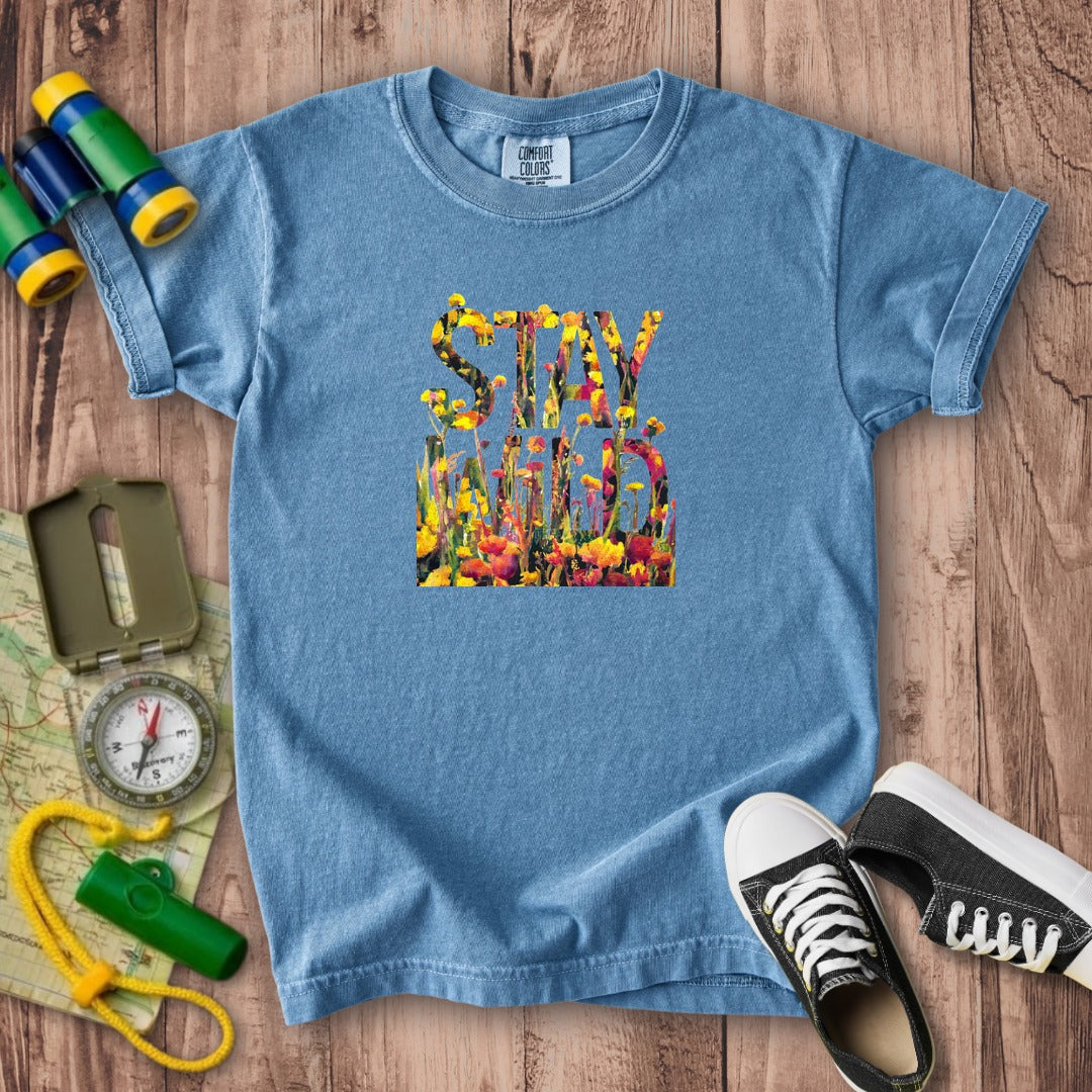 Stay Wild Wildflower Kids Cotton T-Shirt