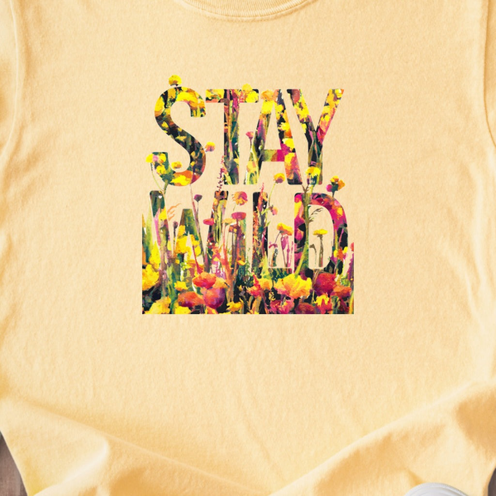 Stay Wild Wildflower Kids Cotton T-Shirt