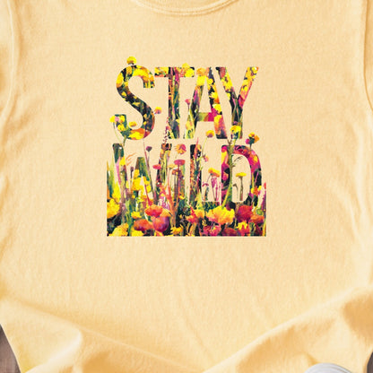 Stay Wild Wildflower Kids Cotton T-Shirt