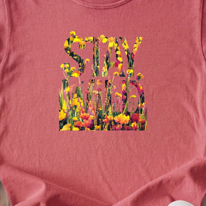 Stay Wild Wildflower Kids Cotton T-Shirt