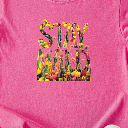 Stay Wild Wildflower Kids Cotton T-Shirt