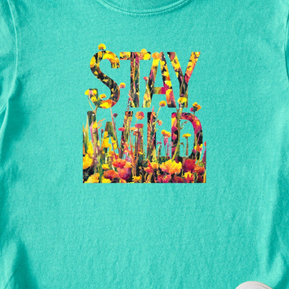 Stay Wild Wildflower Kids Cotton T-Shirt