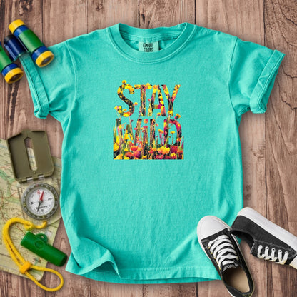 Stay Wild Wildflower Kids Cotton T-Shirt