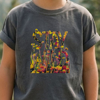 Stay Wild Wildflower Kids Cotton T-Shirt
