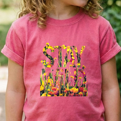 Stay Wild Wildflower Kids Cotton T-Shirt