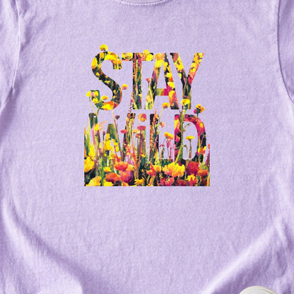 Stay Wild Wildflower Kids Cotton T-Shirt