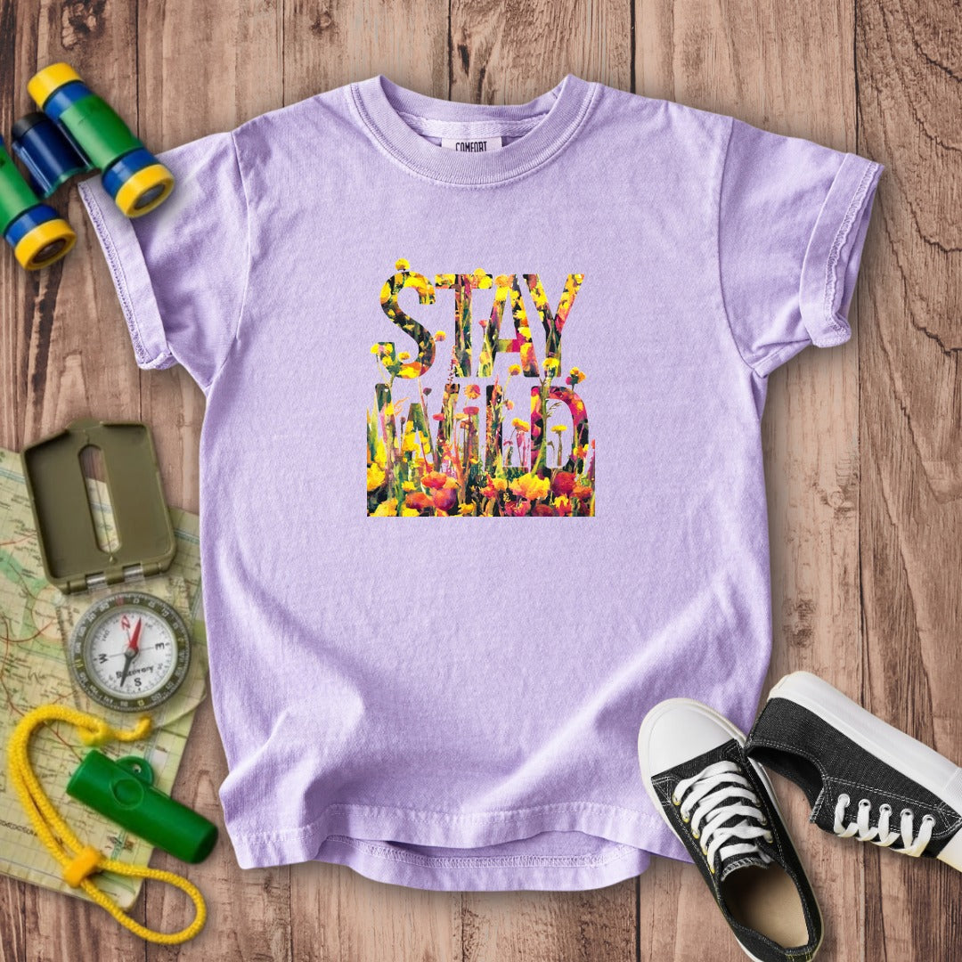 Stay Wild Wildflower Kids Cotton T-Shirt
