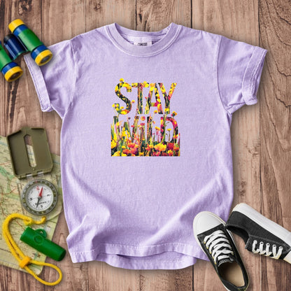 Stay Wild Wildflower Kids Cotton T-Shirt
