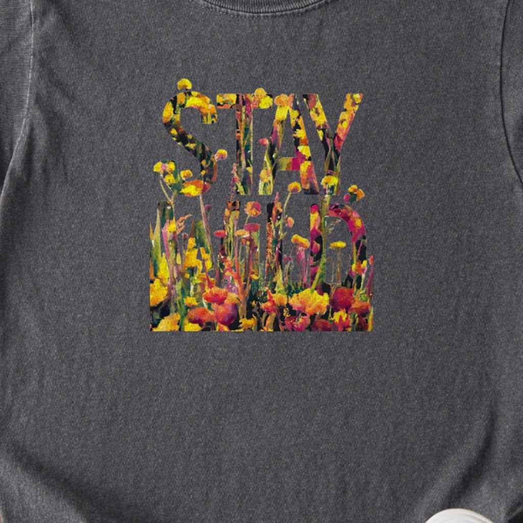 Stay Wild Wildflower Kids Cotton T-Shirt