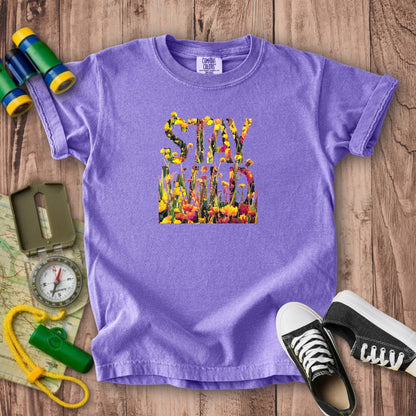Stay Wild Wildflower Kids Cotton T-Shirt