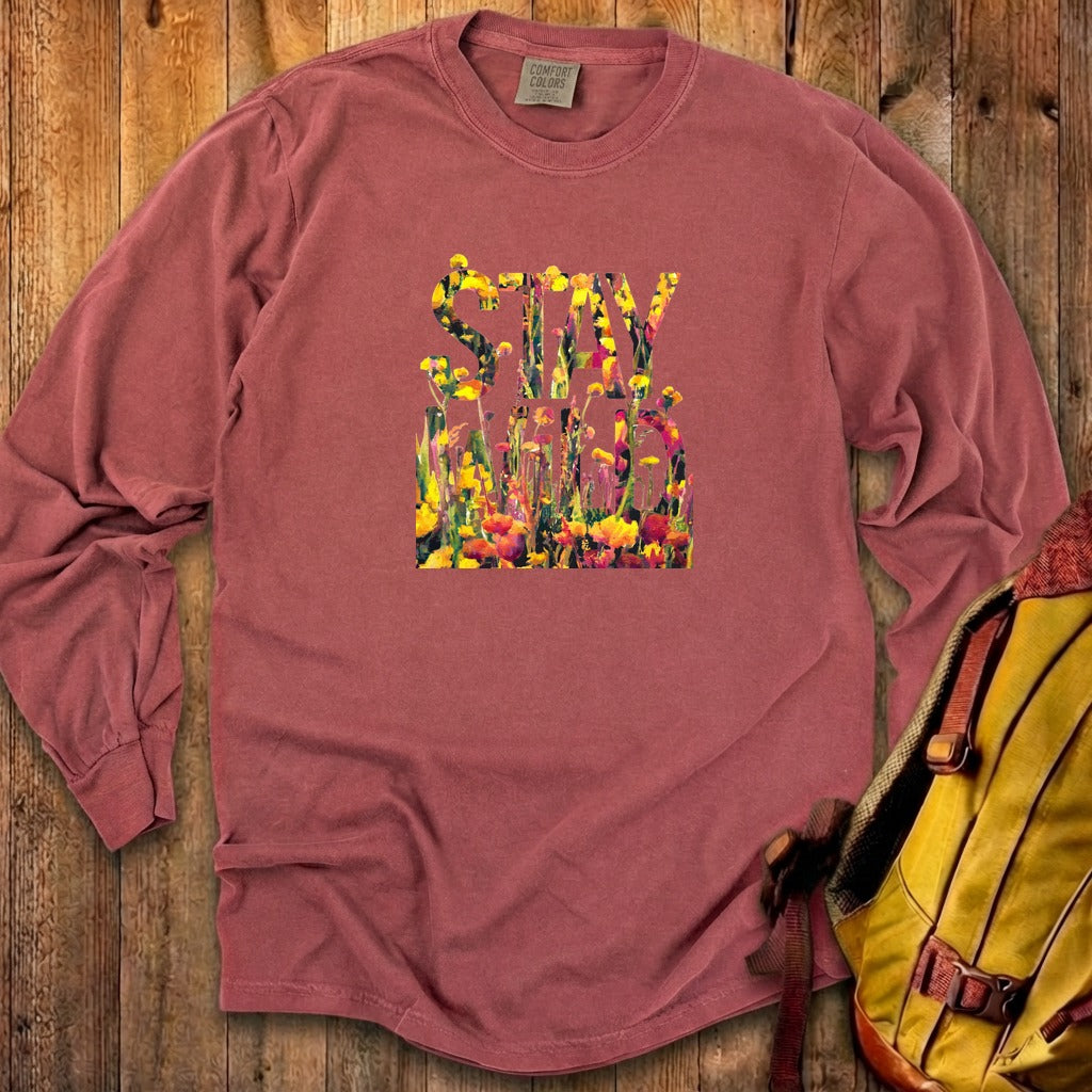 Stay Wild Wildflower Cotton Long Sleeve