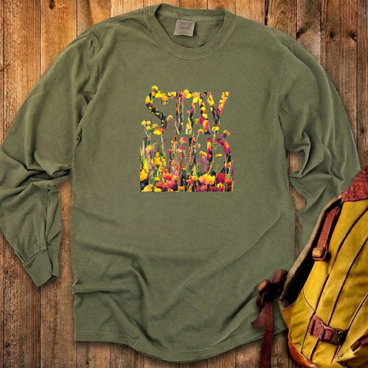 Stay Wild Wildflower Cotton Long Sleeve