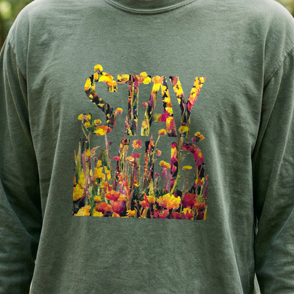 Stay Wild Wildflower Cotton Long Sleeve