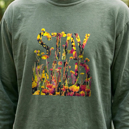 Stay Wild Wildflower Cotton Long Sleeve