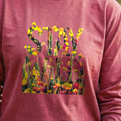 Stay Wild Wildflower Cotton Long Sleeve