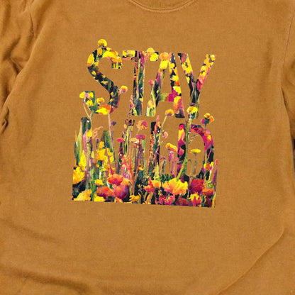 Stay Wild Wildflower Cotton Long Sleeve