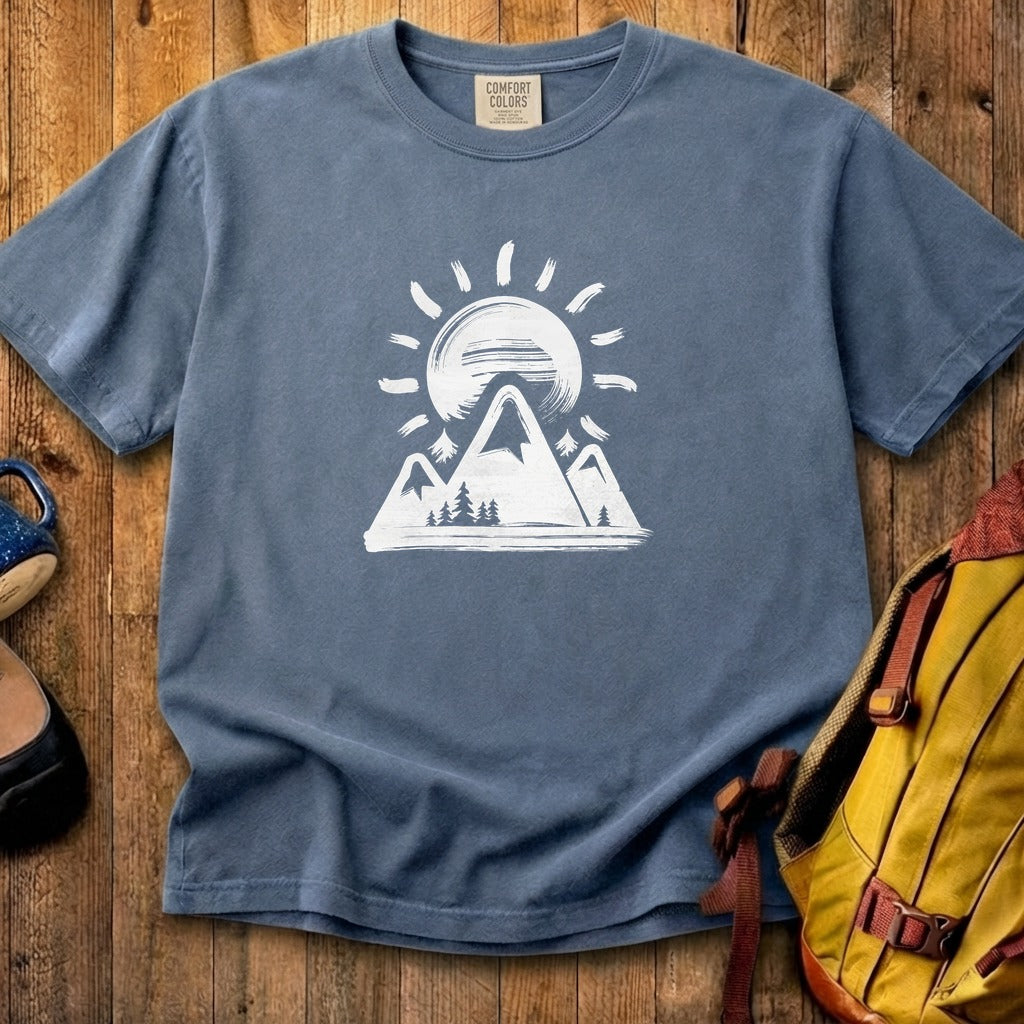 Summit Sunrise Painting Cotton T-Shirt