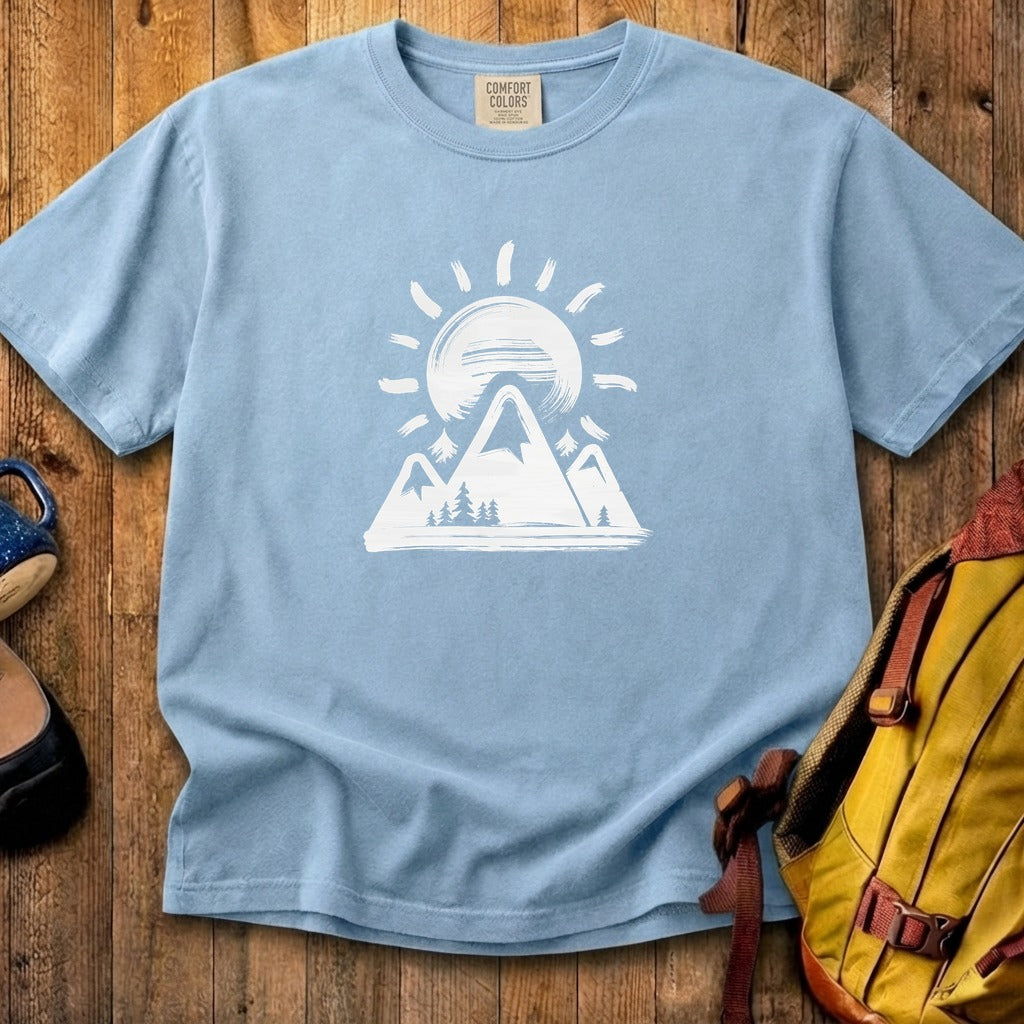 Summit Sunrise Painting Cotton T-Shirt