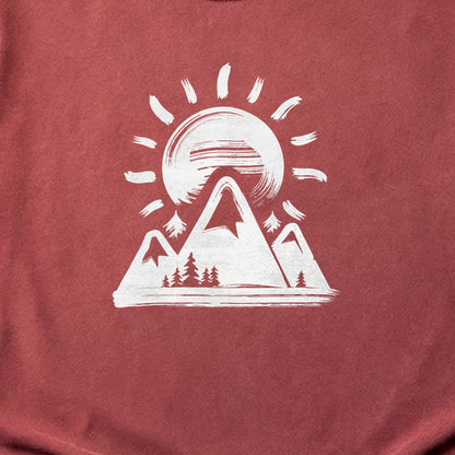 Summit Sunrise Painting Cotton T-Shirt