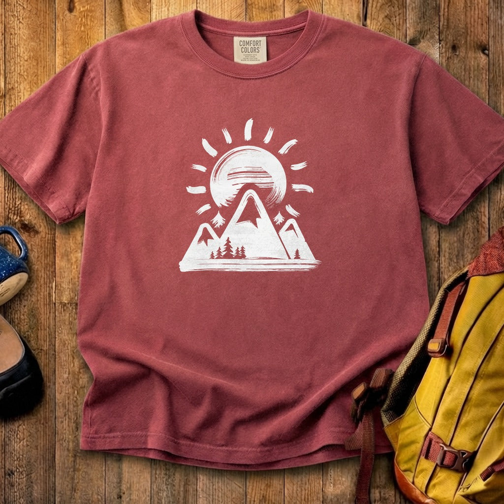 Summit Sunrise Painting Cotton T-Shirt