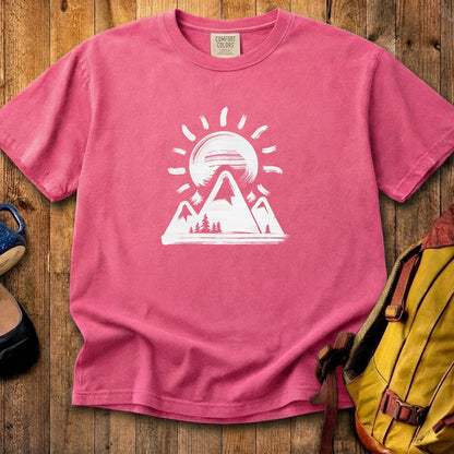 Summit Sunrise Painting Cotton T-Shirt