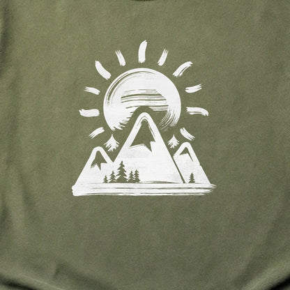 Summit Sunrise Painting Cotton T-Shirt
