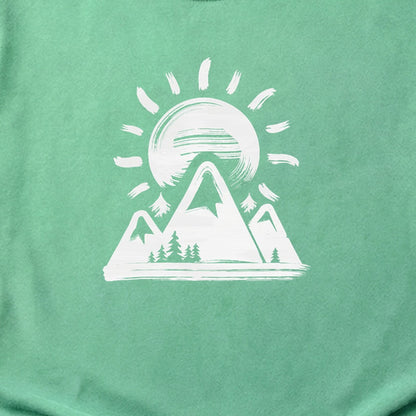 Summit Sunrise Painting Cotton T-Shirt