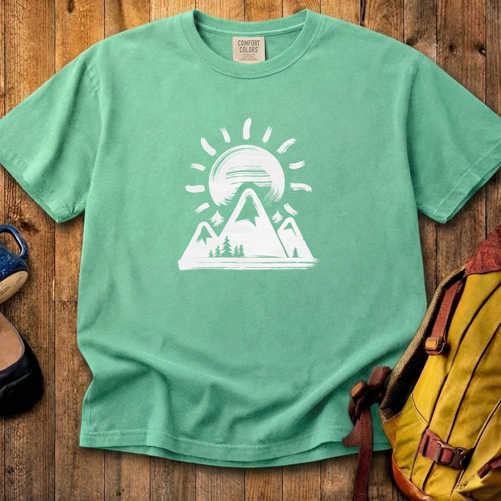 Summit Sunrise Painting Cotton T-Shirt